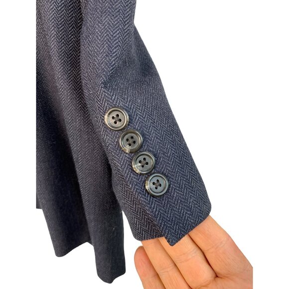 Chaps Men's 44R Gray Blazer 100% Lambswool Classic Fit 3-Button Jacket 7257 - Picture 8 of 8